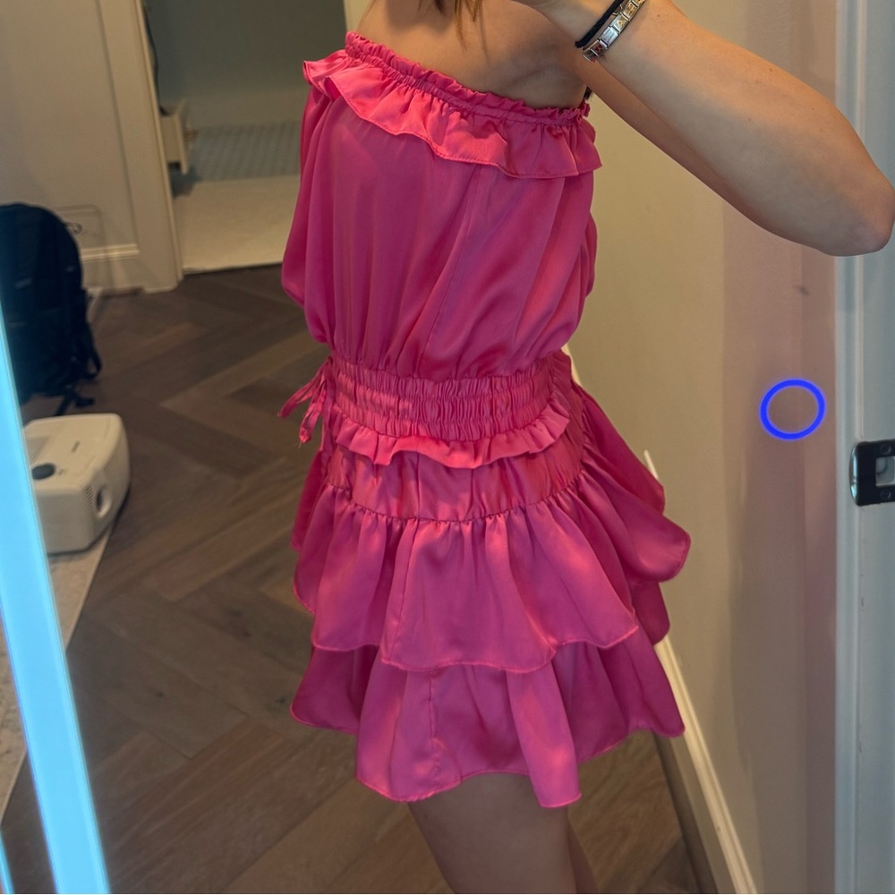 Loveshackfancy Pink Ruffled Romper - image 2
